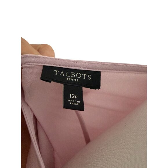 TALBOTS Light Purple Sheer Peplum Tank Top Size 12 Petite - Picture 2 of 7